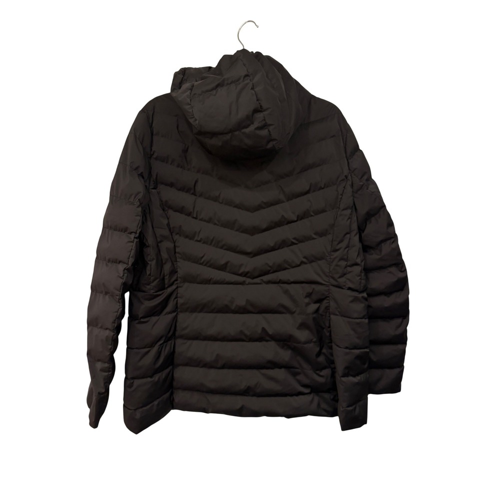 32 Degrees Heat Puffer Jacket XXL Womens Black Hooded Quilted Full Zip Long Line - Picture 9 of 9